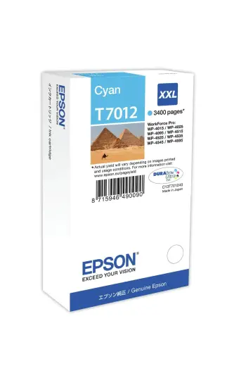 Tindikassett Epson T7012 XXL C13T70124010 tsüaan