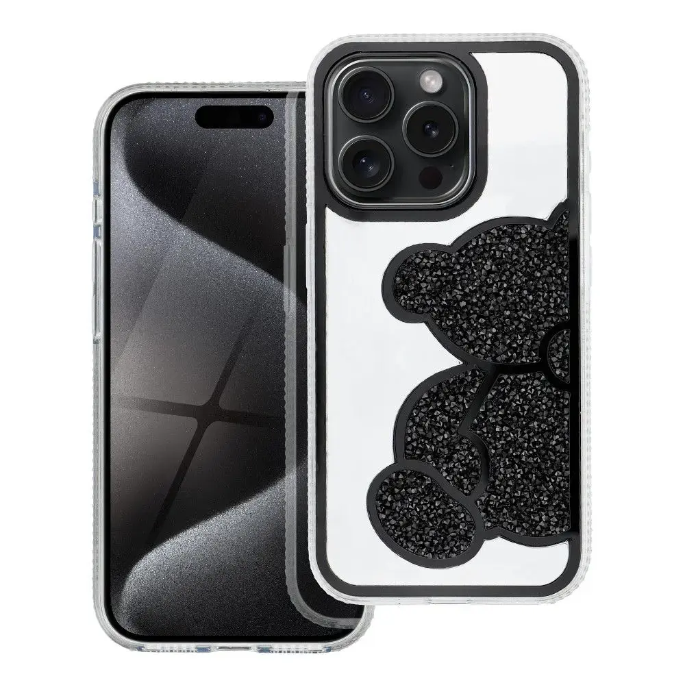 Teddy Bear maciņš telefonam iPhone 12 mini melns