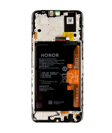 LCD Display + Touch Unit + Front Cover Honor X7a Black (Service Pack)