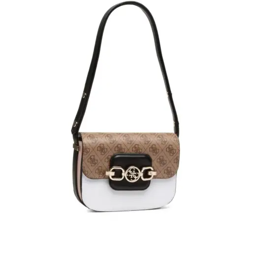 Guess, Hensely, Textile Bag, Convertible Xbody Flap, Latte, For Women