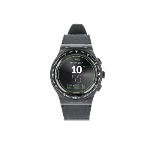 Forever Smart SW-500 Compact Sport Bracelet for Activities with GPS | Pulsometer | IP66 | BT 4.0 | Gorilla Glass | Black
