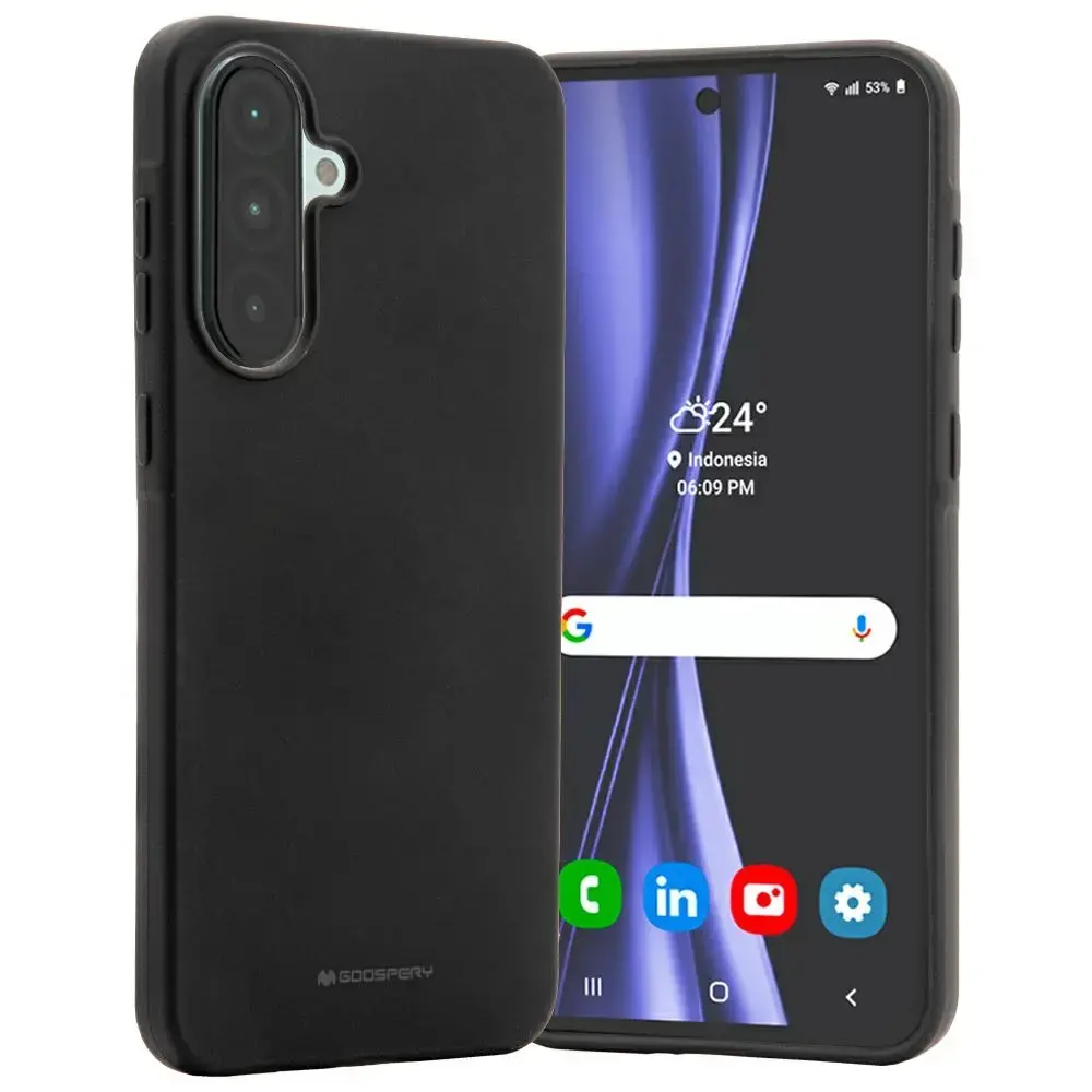 Etui Mercury mīkstais telefona maciņš Samsung Galaxy A36 5G (A366) melns