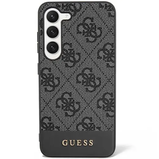 Guess GUHCS23MG4GLGR S23+ S916 czarny|black hardcase 4G Stripe Collection