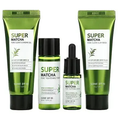 Some by Mi Super Matcha Pore Care Starter Kit 10 Ml + 30 Ml + 42 Ml + 42 G