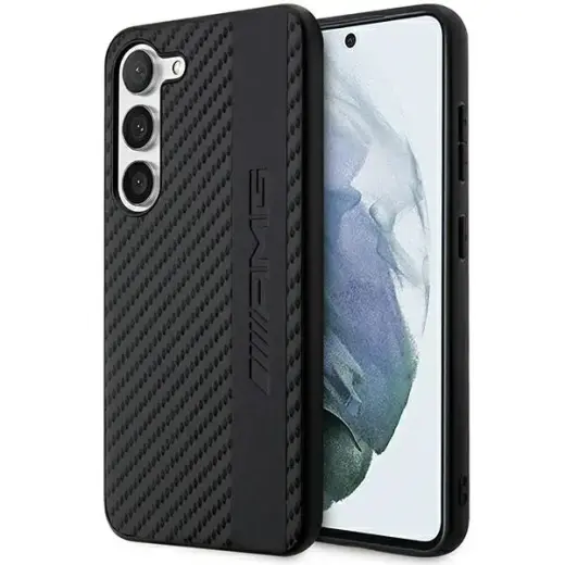 AMG AMHCS23SBLSCA S23 S911 czarny|black hardcase Carbon Stripe&Embossed