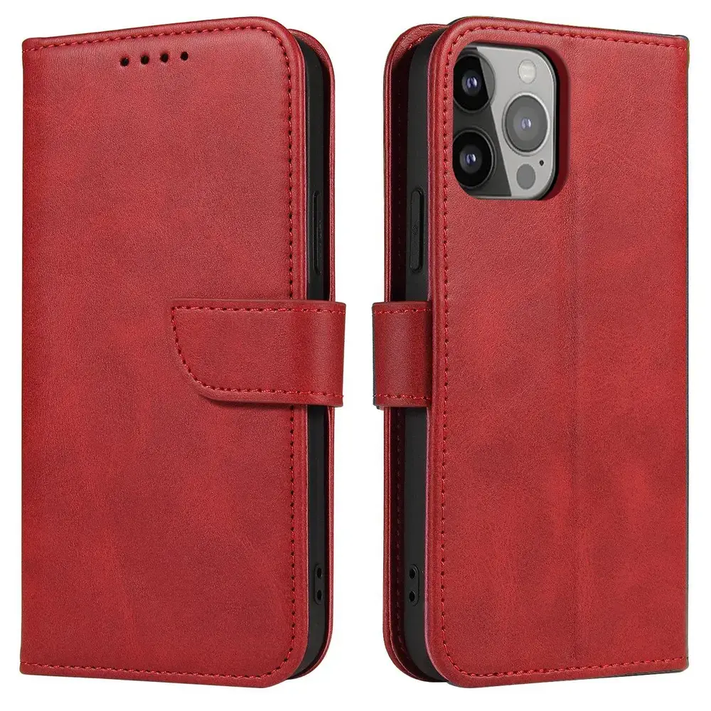 Magnet Case grāmatveida maciņš ar statīvu telefonam Samsung Galaxy S23 (S911) sarkans