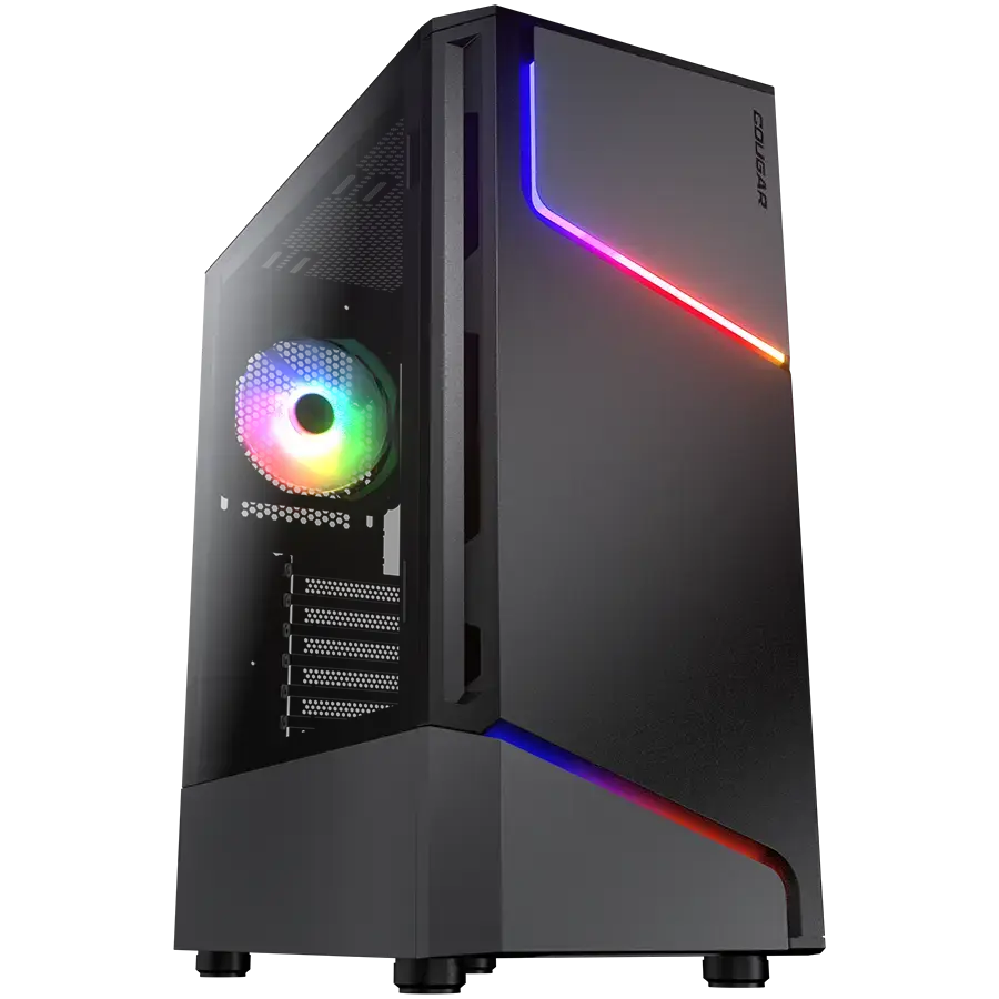 COUGAR MX360 RGB PC Case, Mid Tower, Black