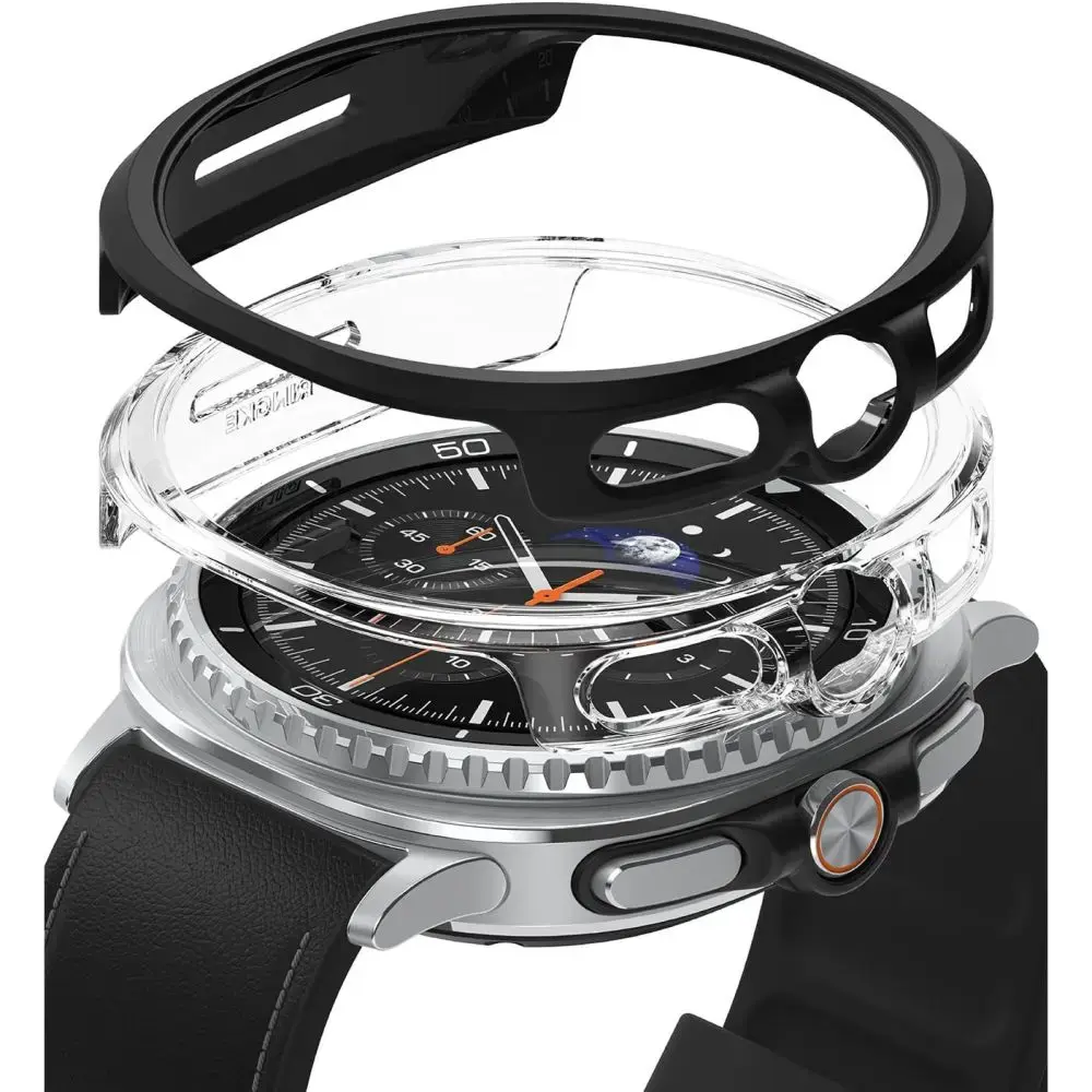 RINGKE SLIM 2-PACK GALAXY WATCH 8 CLASSIC (46 MM) CLEAR & MATTE BLACK