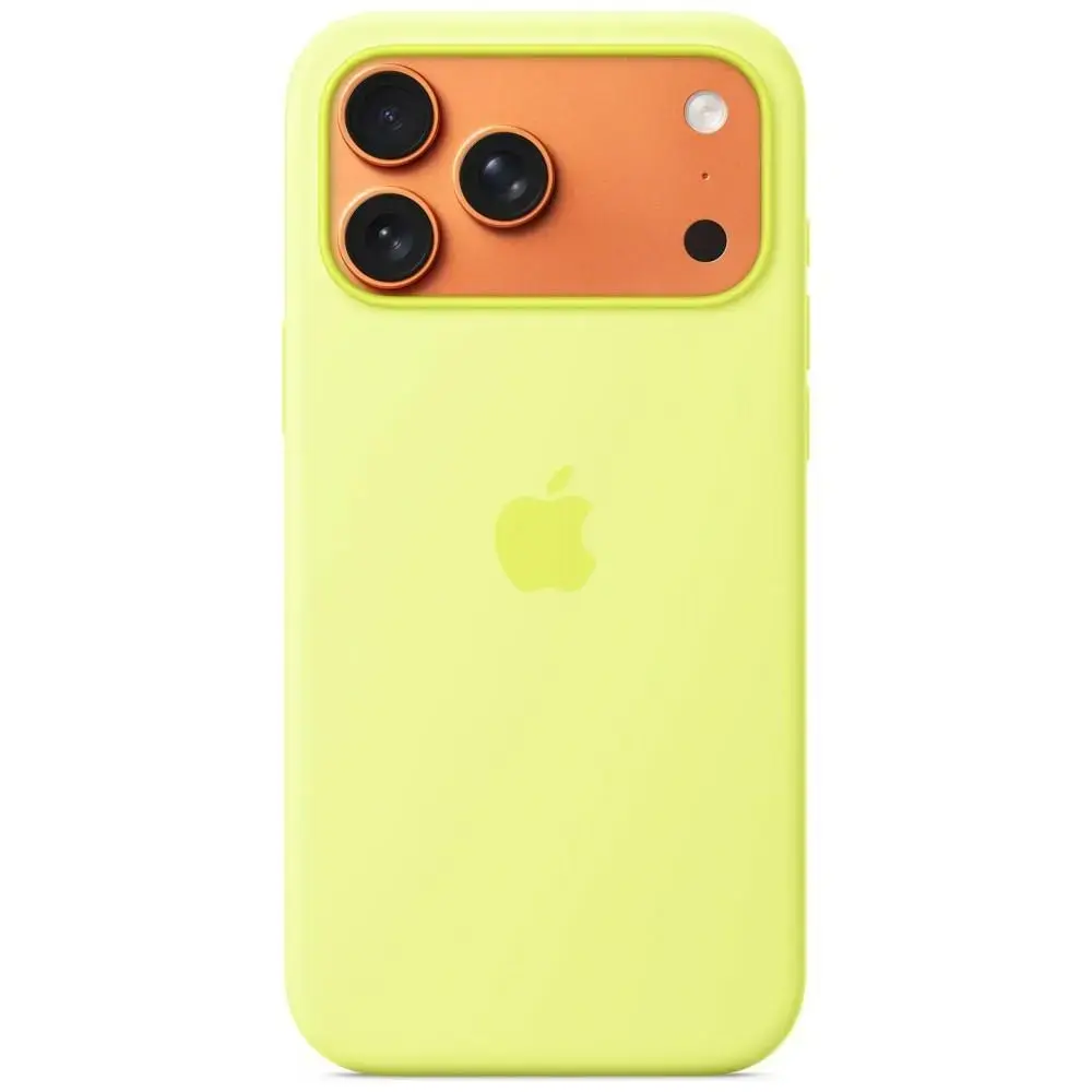 Silicone maciņš ar MagSafe atbalstu telefonam iPhone 17 Pro dzeltens