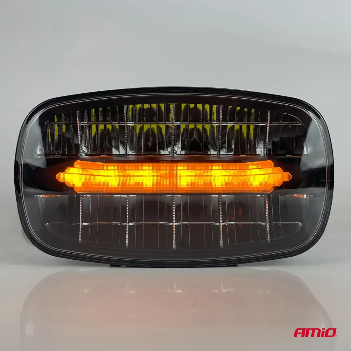 LED long-range headlamp with position light function 109W 12V 24V AMIO-04535