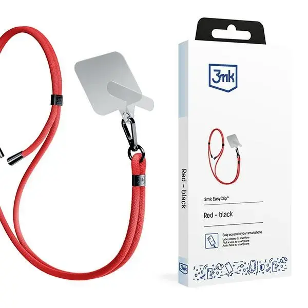 3MK EasyClip Red (black) Phone Lanyard