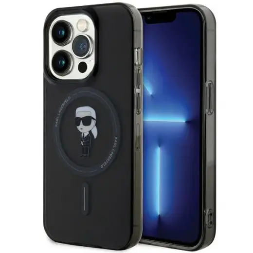 Karl Lagerfeld IML Ikonik чехол с поддержкой MagSafe для телефона iPhone 14 Pro черный