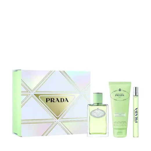 Set Prada: Infusion d'Iris, Eau De Parfum, For Women, 100 ml + Infusion d'Iris, Eau De Parfum, For Women, 10 ml + Infusion d'Iris, Hydrates, Body Lotion, All Over The Body, 100 ml