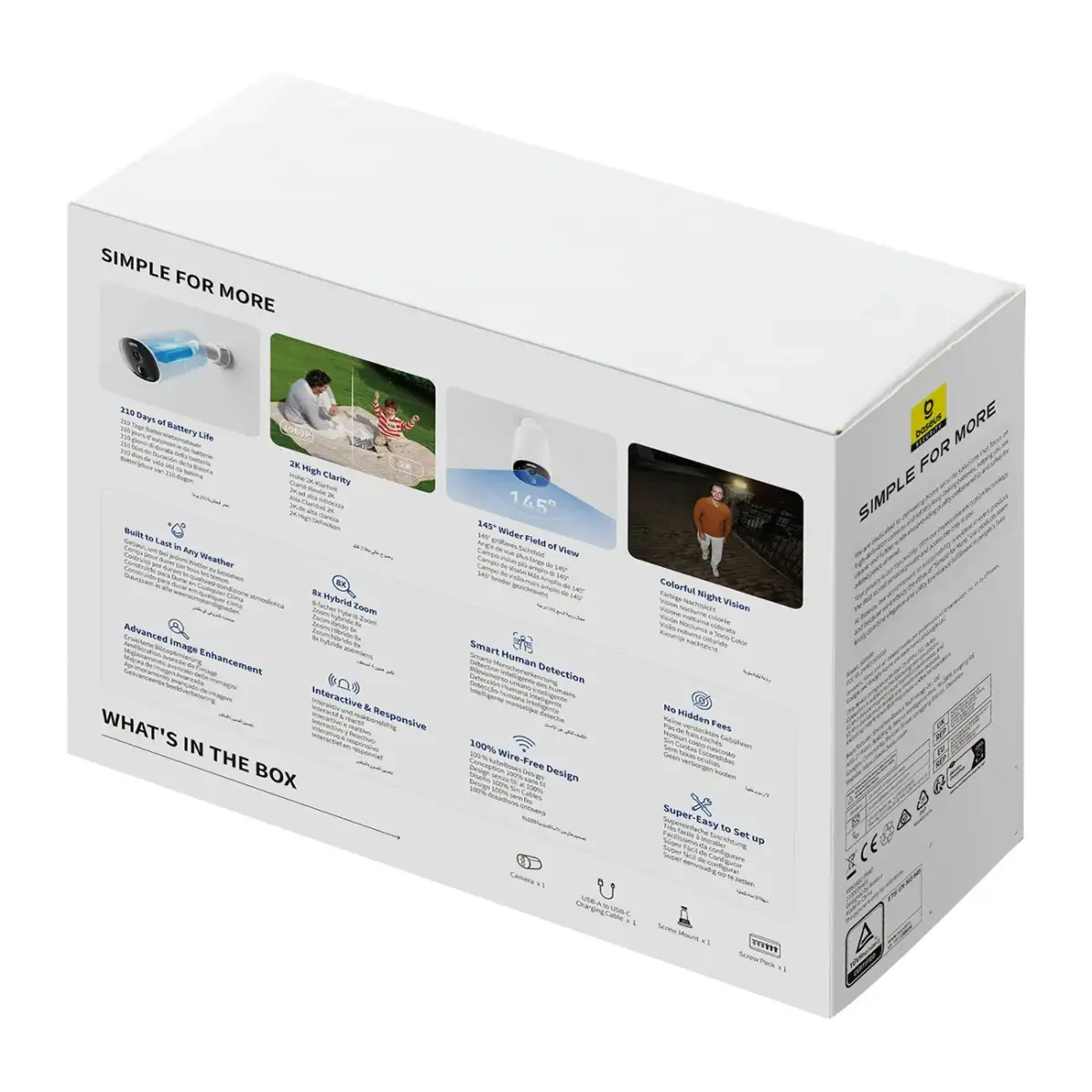 Baseus Security B1 2K Outdoor Camera – White