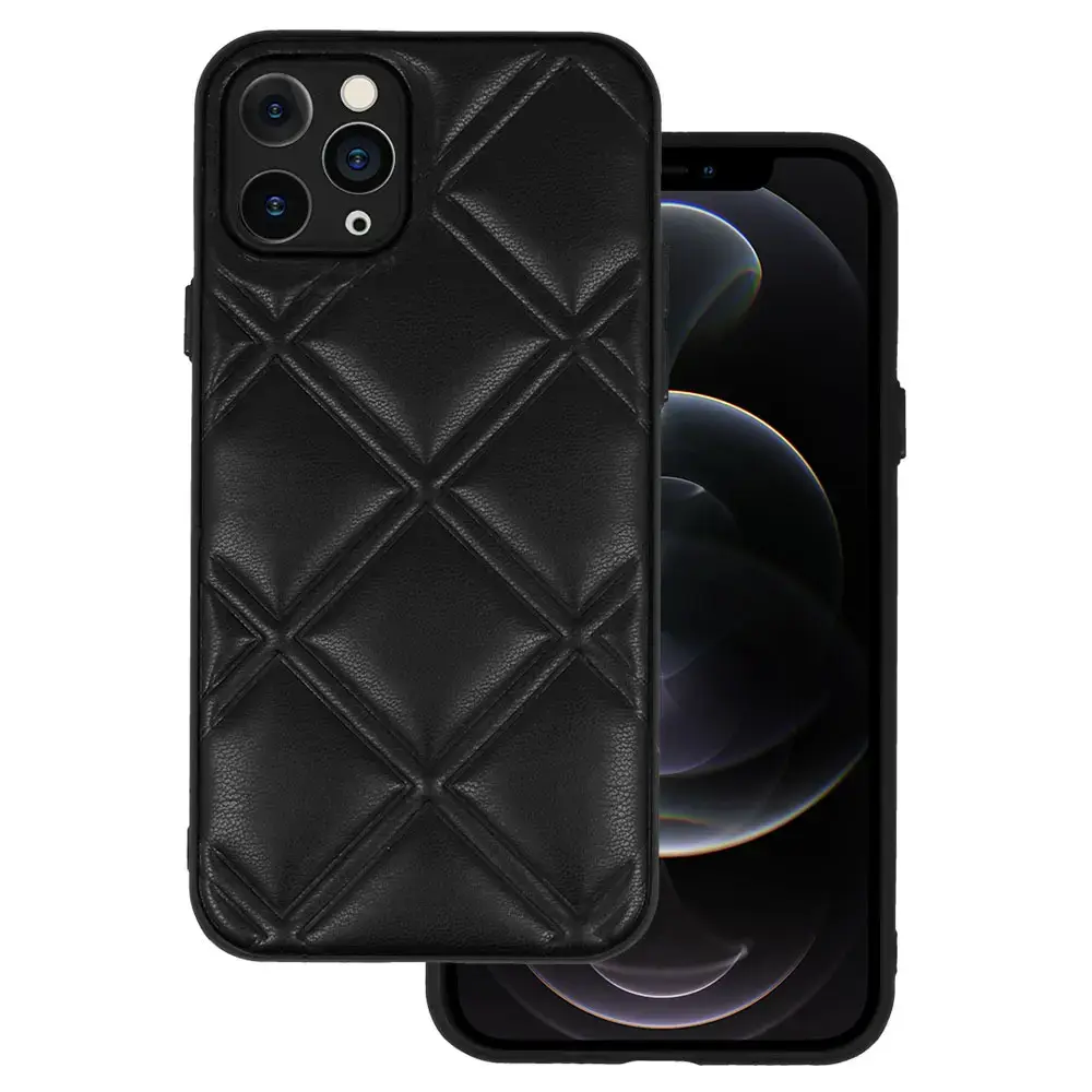Leather 3D maciņš telefonam iPhone 11 Pro melns