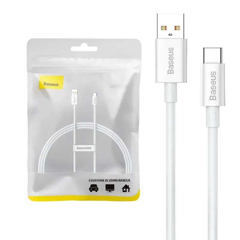 Baseus Superior data transfer and charging cable | USB-A to USB-C | 100W | 1m | white