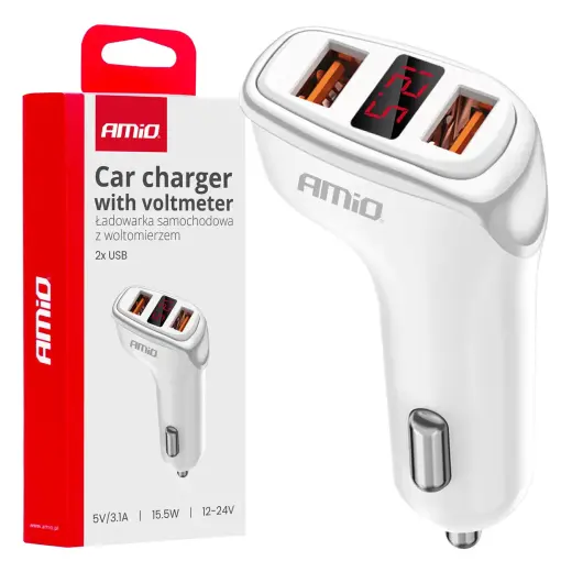 AMiO AMiO-03887 auto lādētājs | 15.5W | USB-A