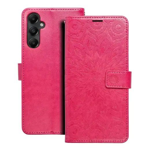 MEZZO mandala knyginio tipo telefono dėklas Samsung Galaxy A05s (A057) rožinis