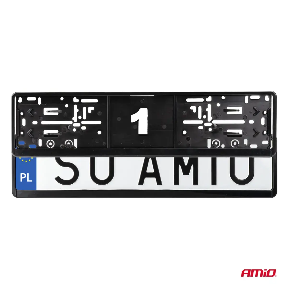 License Plate Frame - BLACK PREMIUM PL AMIO-04779