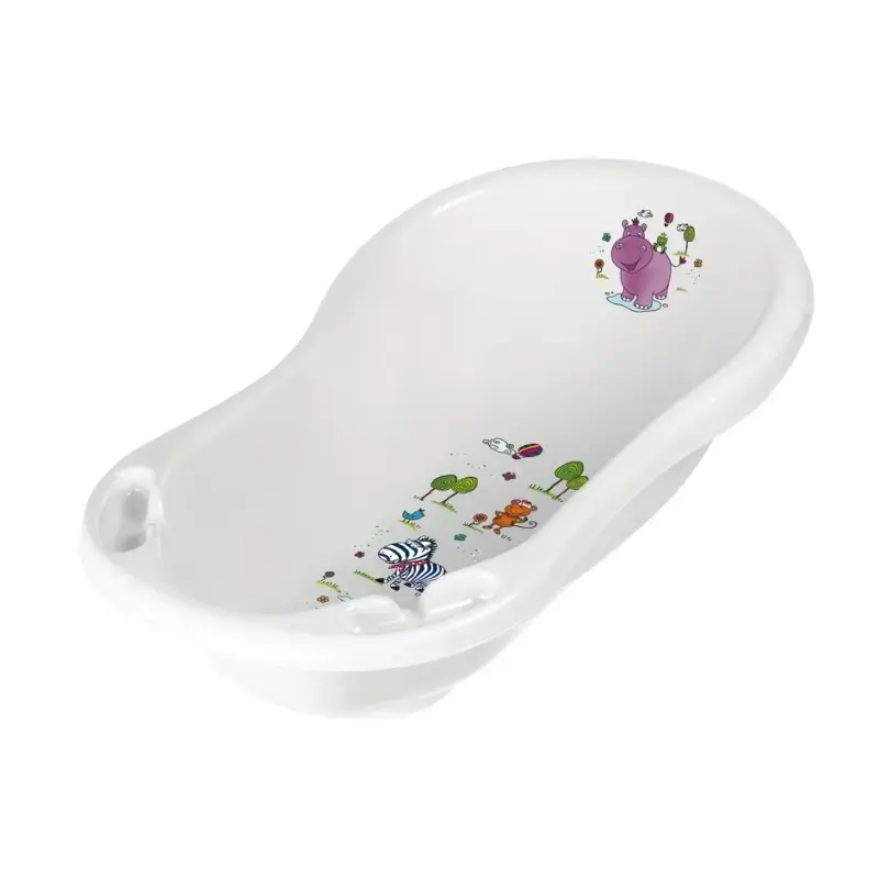 Bērnu vanniņa 84cm ar korķi  Maria "Hippo" 84x49x29cm balta