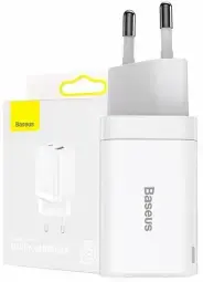 Baseus Super Si Pro travel charger | 30W | QC | USB-A, USB-C | white