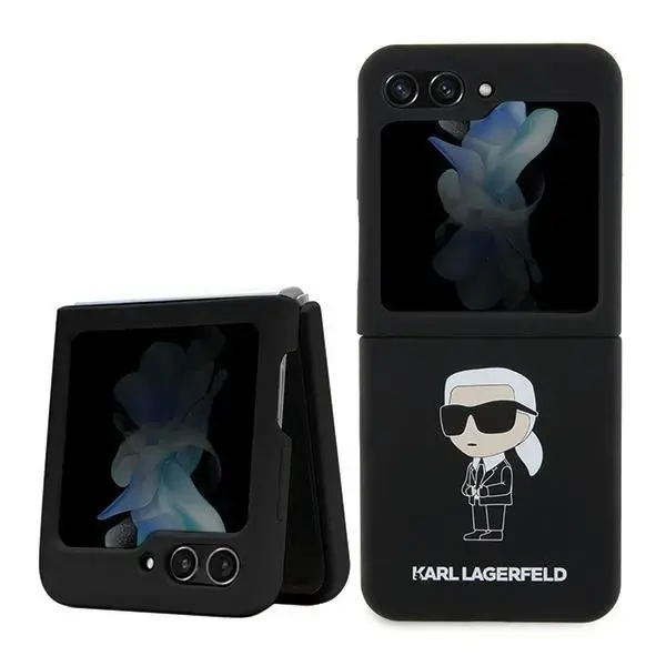 Karl Lagerfeld KLHCZF5SNIKBCK Z Flip5 hardcase czarny|black Silicone Ikonik