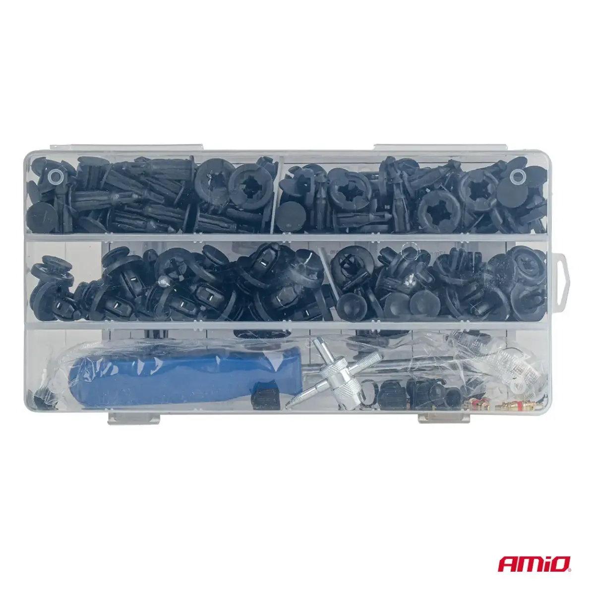 Car body clips set 83+18 pcs with tools AMIO-04740