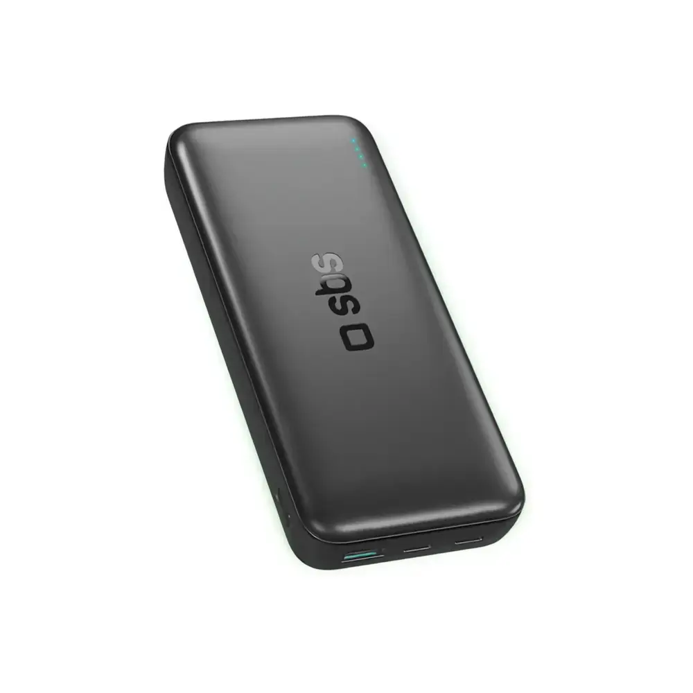 SBS Infinity ārējais akumulators (powerbank) | 20 000 mAh | 10W | USB-A, USB-C | melns