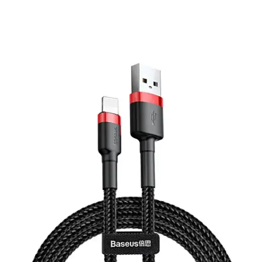 Baseus Cafule datu pārraides un uzlādes vads | USB-A uz Lightning | 12W | 1m | melns