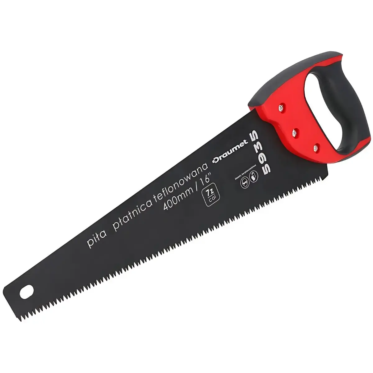 Draumet Hand saw Teflon 400mm, 3-edge sharpened