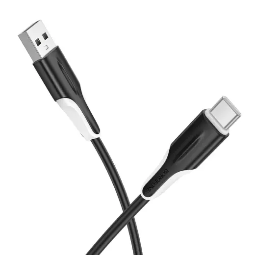 Borofone BX119 New datu pārraides un uzlādes vads | USB-A uz USB-C | 15W | 1m | melns