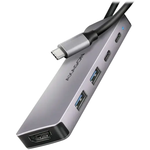 AXAGON HMC-5H60 USB-C 3.2 Gen 1 hub, 2x USB-A, 1x USB-C, 4K 60Hz HDMI, PD 100W, 15cm USB-C cable