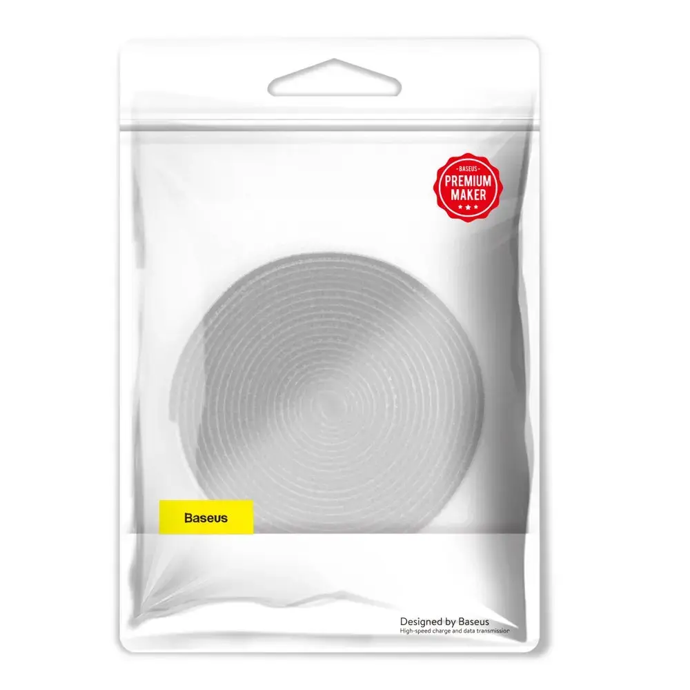 Baseus Rainbow Circle hook and loop Straps - Velcro tape Velcro cable organizer 3m gray (ACMGT-F0G)