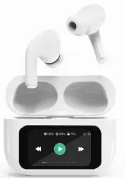 Austiņas Gembird BT TWS with LCD display and Active Noise Cancelling White