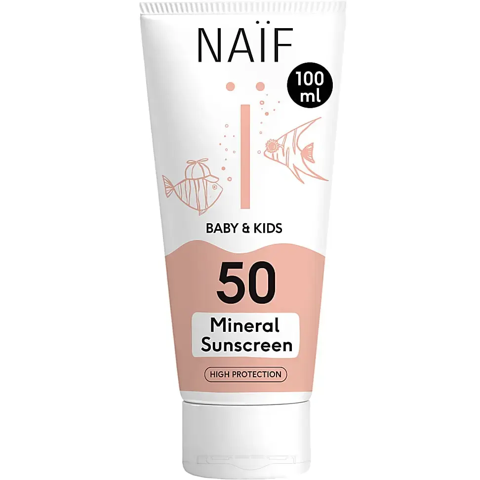 Naif Baby & Kids SPF 50 Protective Mineral Tanning Cream for Babies and Children SPF 50 100 Ml