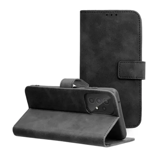 TENDER knyginio tipo telefono dėklas Samsung Galaxy A52 5G (A526) | A52 4G (A525) | A52s 5G (A528) juodas