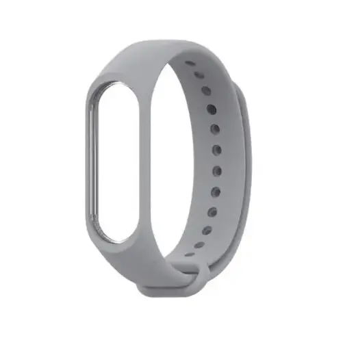 Fusion Accessories Wave viedpulksteņa siksniņa priekš Xiaomi Mi Band 3/4/5/6 | pelēka