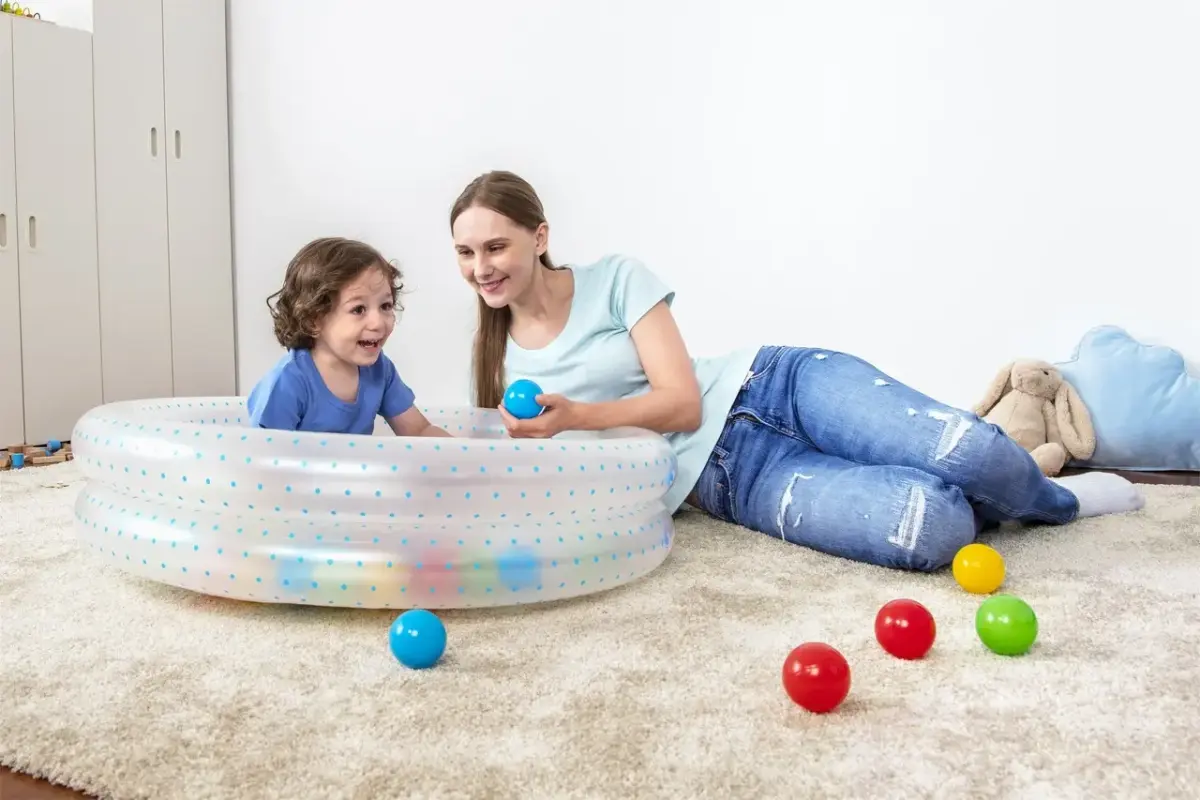 Zils baseins 91x20cm + BESTWAY bumbas