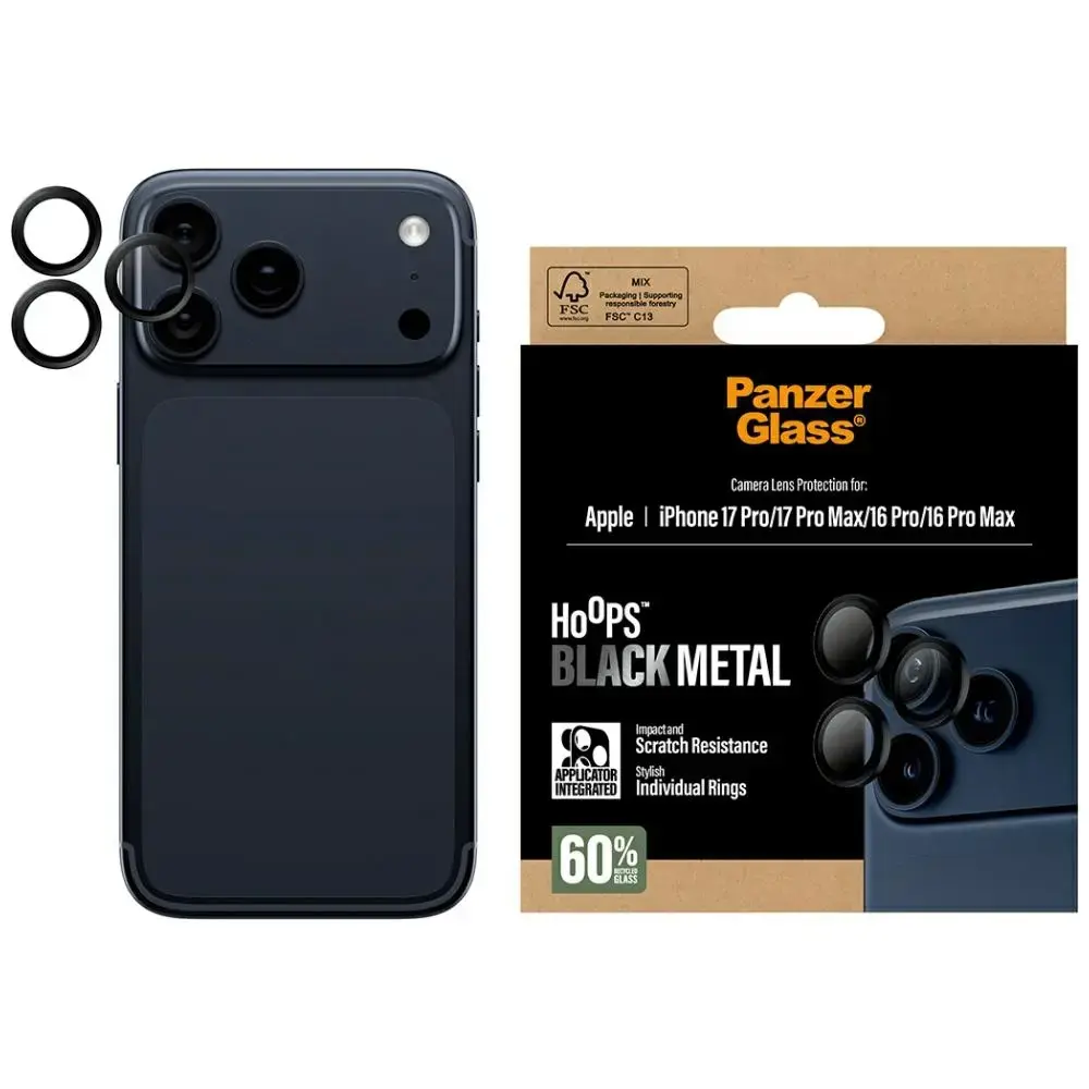 Tempered glass lens protector PanzerGlass Hoops for iPhone 17 Pro | 17 Pro Max | 16 Pro | 16 Pro Max