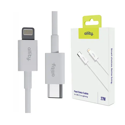 Allity cable AUC-03 USB-C - Lightning 1.0 m 27W white