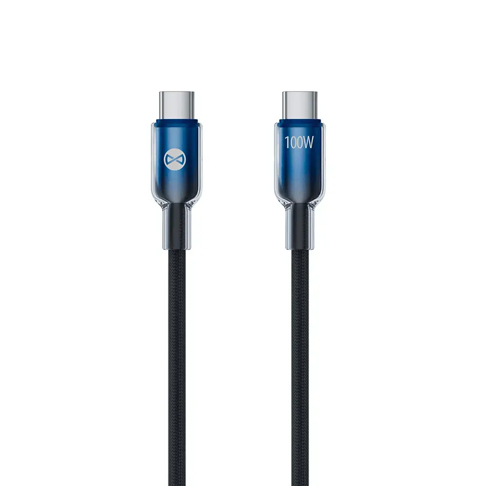 Forever Ombre data transfer and charging cable | USB-C to USB-C | 100W | 1m | black