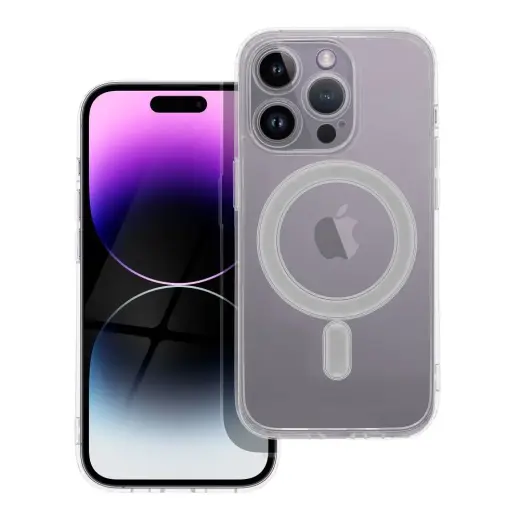 Clear Mag telefono dėklas su MagSafe palaikymu iPhone 14 Pro skaidrus