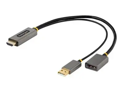 StarTech.com 1ft (30cm) HDMI to DisplayPort Adapter, Active 4K 60Hz HDMI Source to DP Monitor Adapter Cable, USB Bus Powered, HDMI 2.0 to DisplayPort Converter for Laptops|PC - Supports HDR and Ultrawide Displays (128-HDMI-DISPLAYPORT) - adapter cable - D