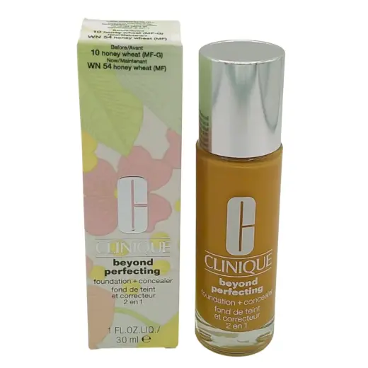 Clinique, Beyond Perfecting, Full Coverage, Natural Finish, Liquid Foundation & Concealer 2-In-1, 10, Honey Wheat, 30 ml