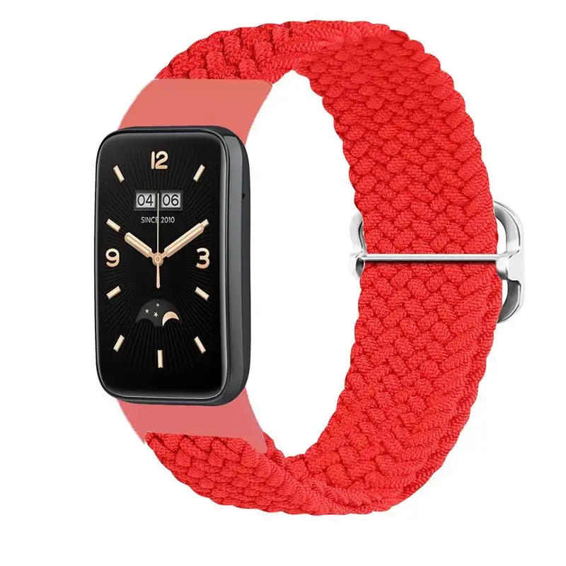 Telcon Braided viedpulksteņa siksniņa priekš Xiaomi Mi Band 7 Pro | neilons | sarkana