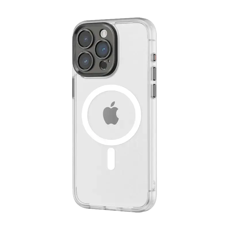 Rock Guard Touch Matte Series Magnetic Case for Iphone 15 white