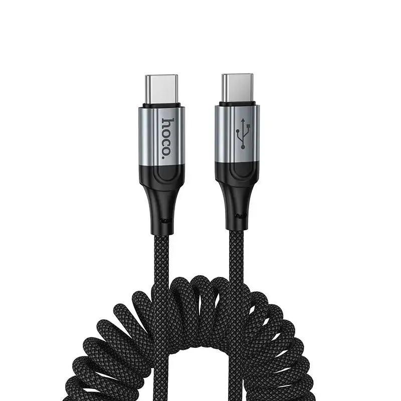 HOCO X121 datu pārraides un uzlādes vads | USB-C uz USB-C | PD, QC 3.0 | 60W | 1.5m | melns