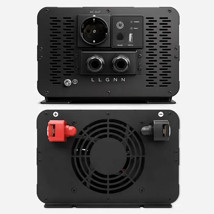 Qoltec Pure Sine Wave Inverter | 24V to 230V | 5000/10000W | USB | Compatible with LiFePO4 GEL AGM