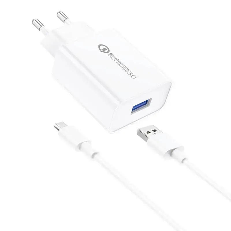Foneng EU13 travel charger | 15W | USB-A, Micro USB | with USB-A to Micro USB cable included | white