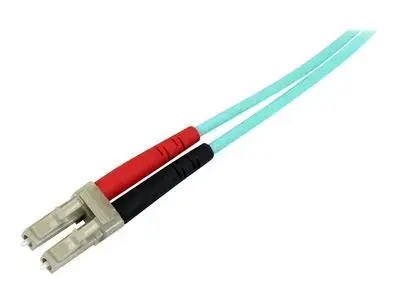 StarTech.com Aqua OM4 Duplex Multimode Fiber - 2m | 6 ft - 100 Gb - 50|125 - OM4 Fiber - LC to LC Fiber Patch Cable (450FBLCLC2) - network cable - 2 m - aqua